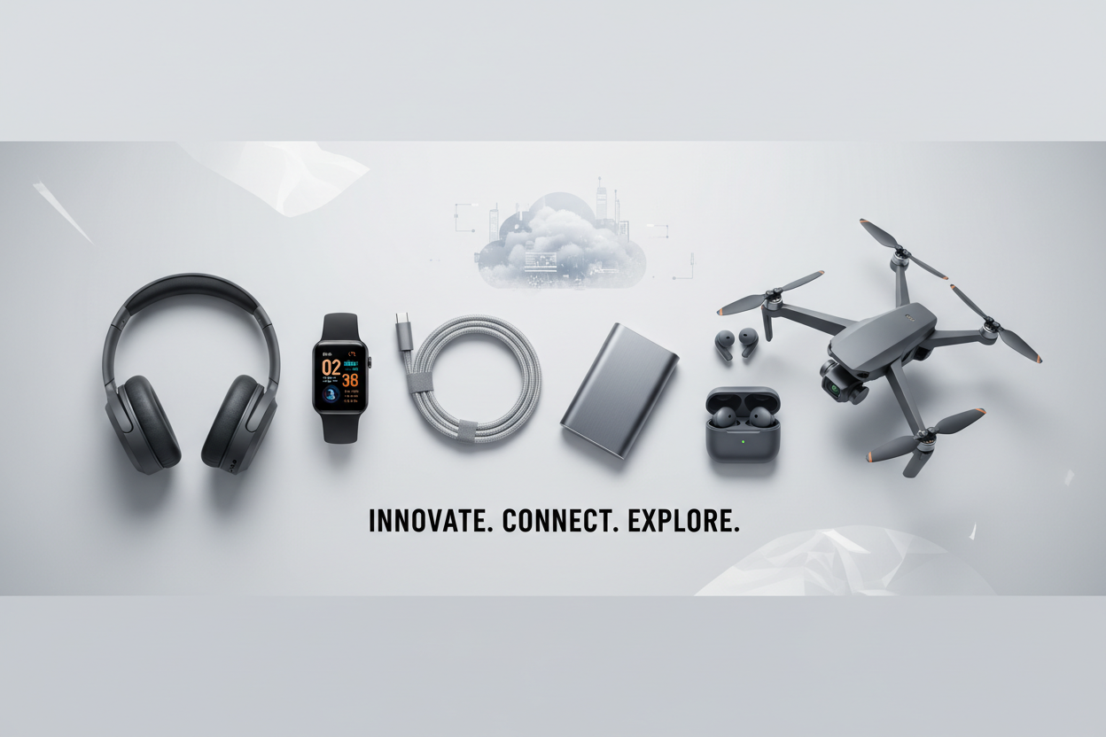 Generate a banner for me showing some of my product and make it be in landscape and professional